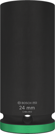 Vaso de impacto Bosch PRO de 1/2" y 24 mm de profundidad.